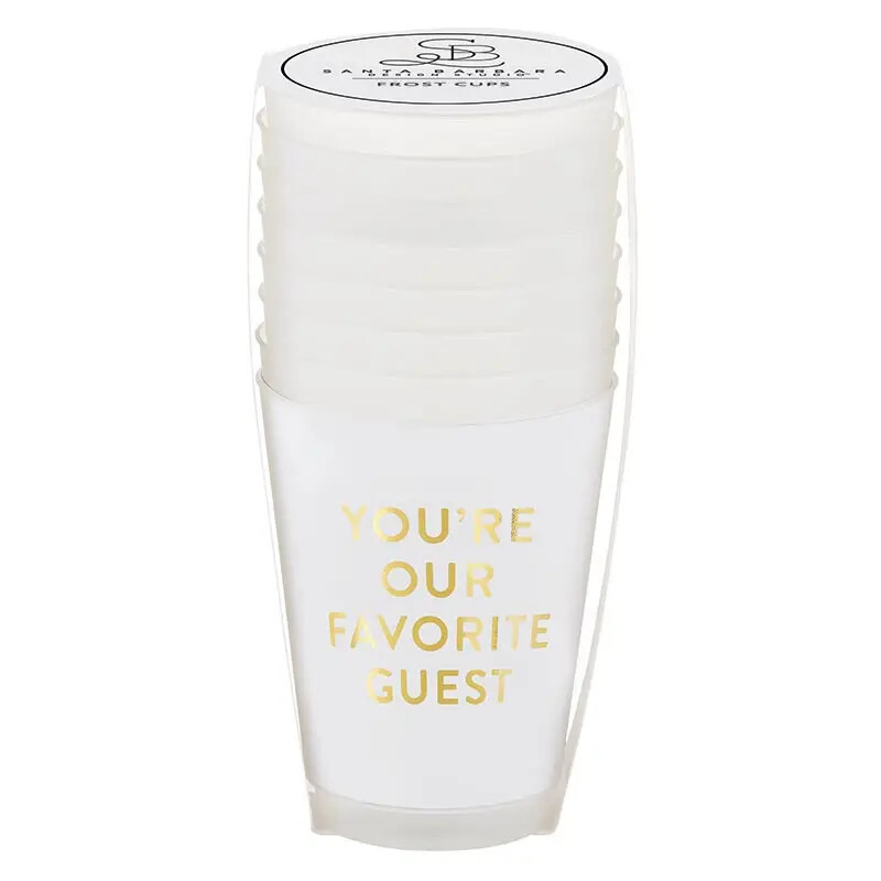 Gold Foil Frost Cup - Favorite Guest
