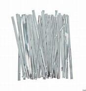Twist Ties Silver Metallic 500ct