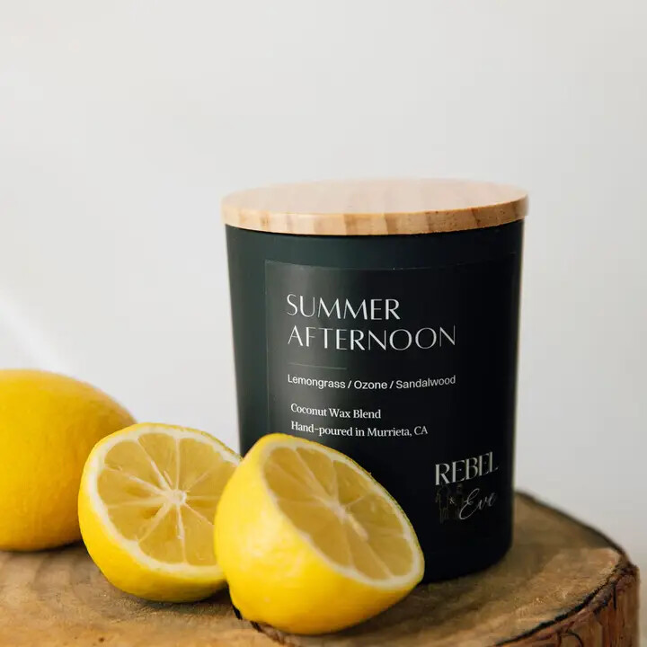Summer Afternoon - Lemongrass and Sandalwood Coconut Wax 10oz Candle