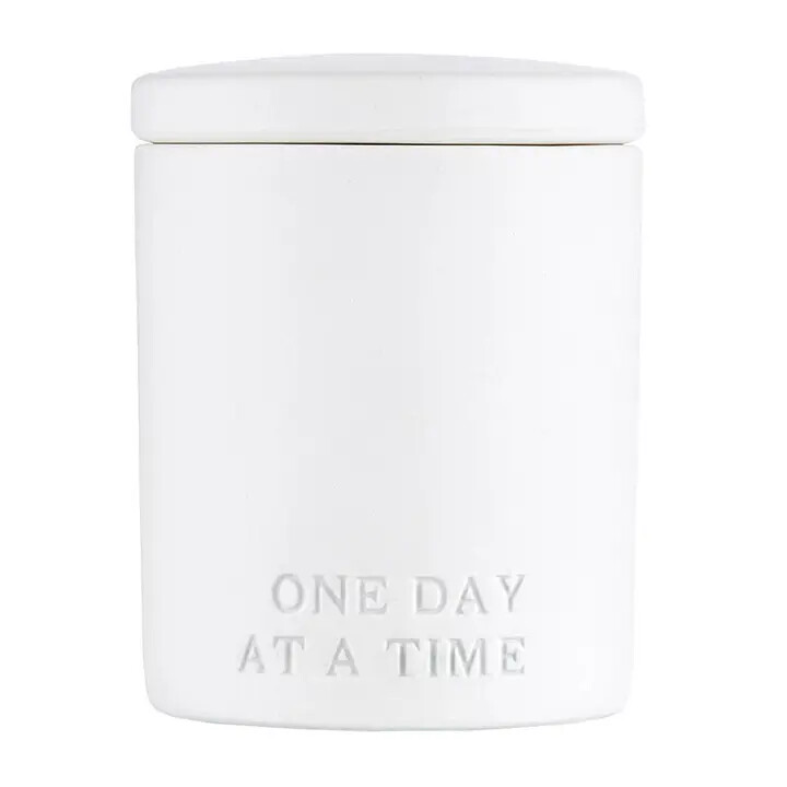 Face To Face Ceramic Candle - Scented - One Day At A Time