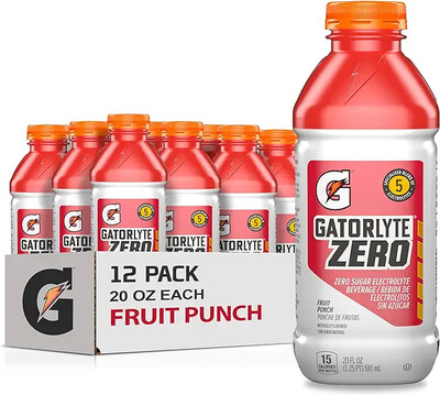 Gatorade, 20oz Bottle, GatorLyte Rapid Rehydration Electrolyte Beverage, Fruit Punch