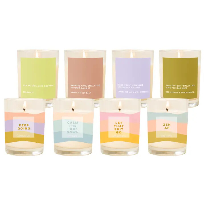 Candle Rocks Glass - Good Vibes Only - Zen AF