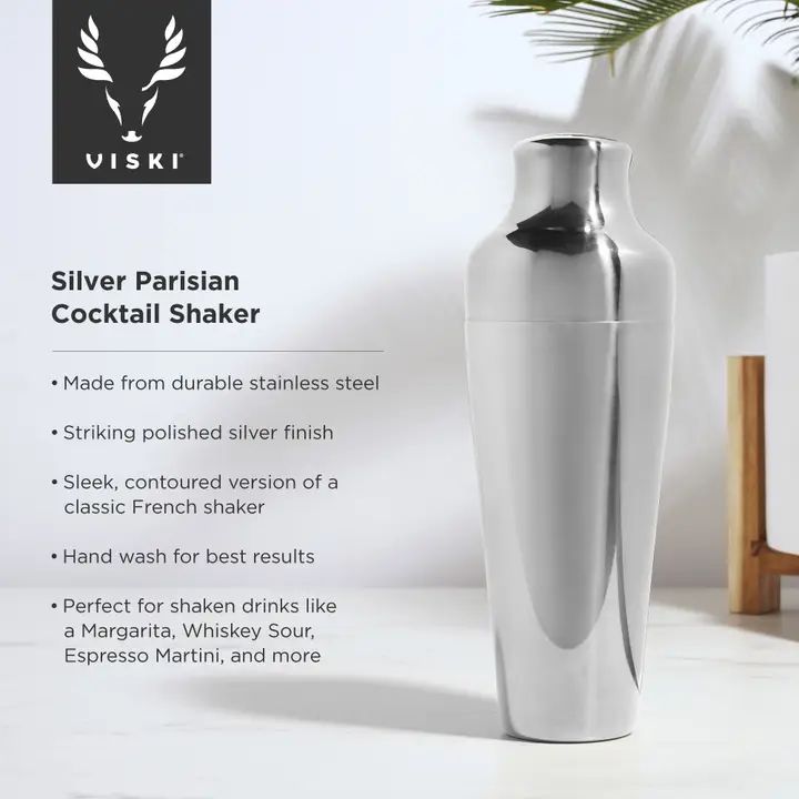 Harrison Polished Stainless Steel Parisian Cocktail Shaker