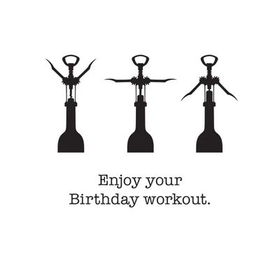 "Enjoy your Birthday workout." Birthday Greeting Card