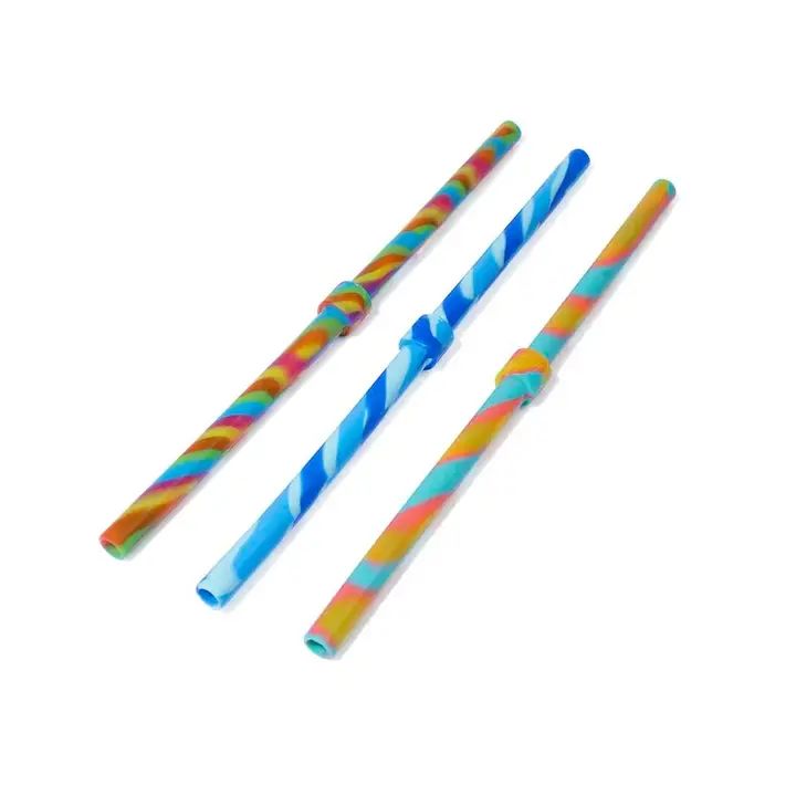 Sili-Straw Long 3-Pack, Tie-Dye Pack