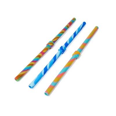 Sili-Straw Long 3-Pack, Tie-Dye Pack
