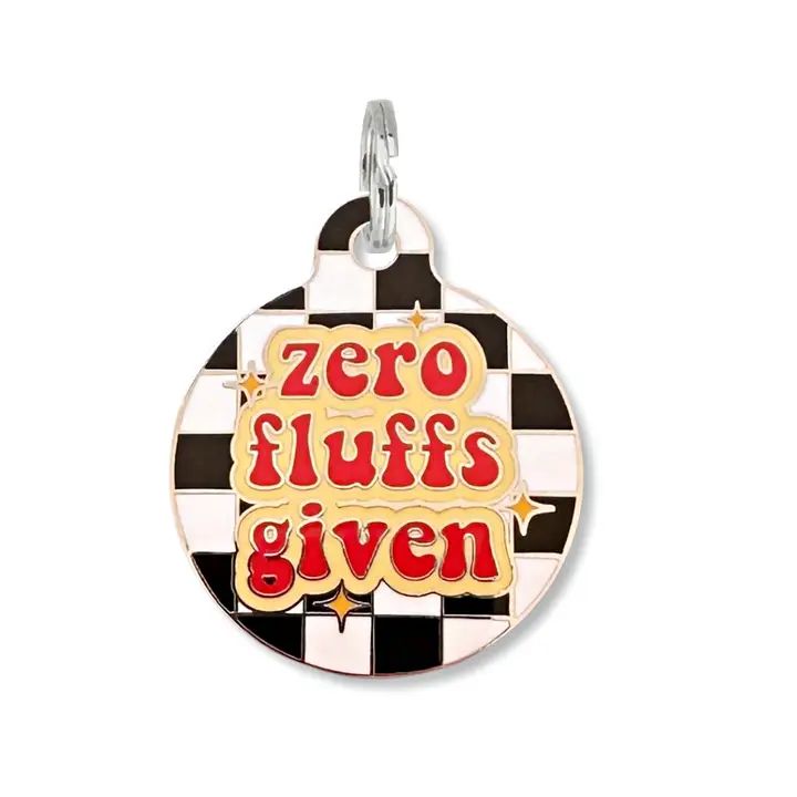 Zero Woofs Given - Dog Id Pet Tag Collar Charm Accessory