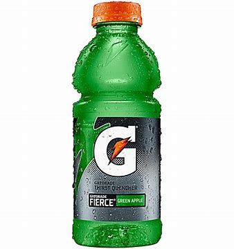 Gatorade, 20oz Bottle, Fierce , Green Apple