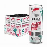 Celsius Sparkling Peach Vibe Energy Drink - 12 fl oz Can