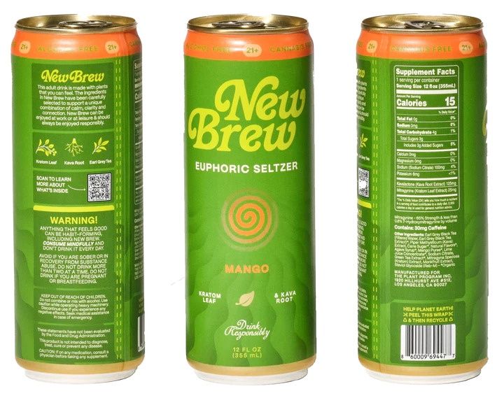 New Brew Mango Euphoric Seltzer 355ml