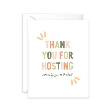 Hosting Thank You Card - Thanksgiving Card &amp; Hostess Card