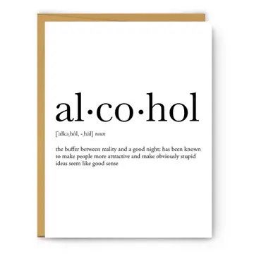 Alcohol Definition - Everyday Card