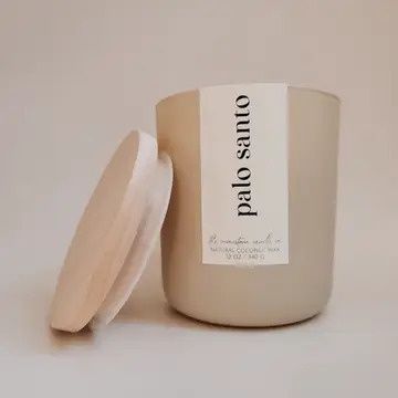Palo Santo 12oz Natural Coconut Wax Wooden Wick Candle