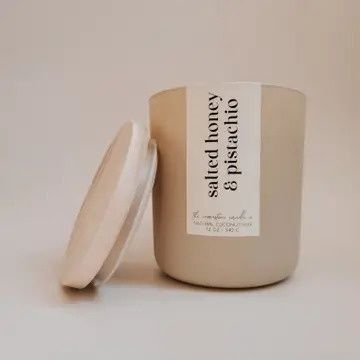 Salted Honey + Pistachio 12oz Natural Coconut Wax Candle