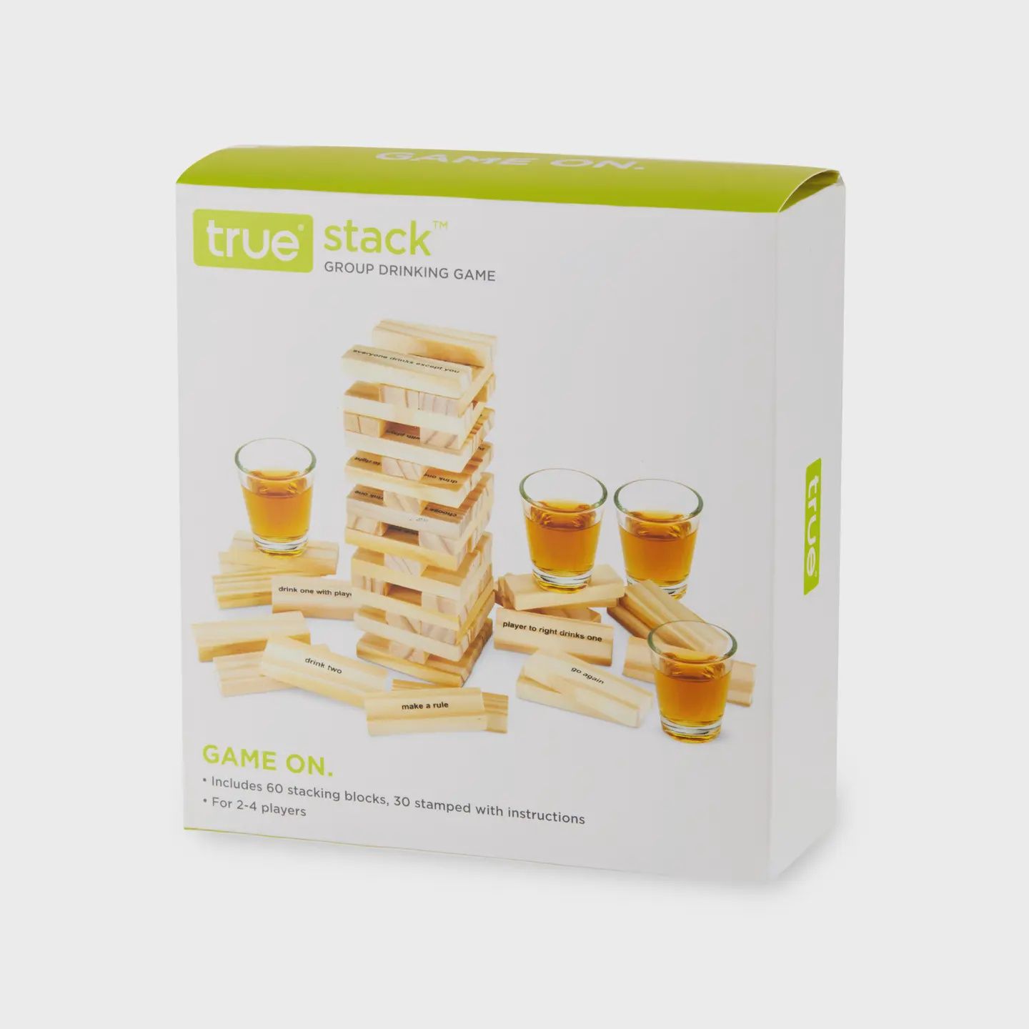 Stack Block Stacking Party Drinking Game with Shot Glasses