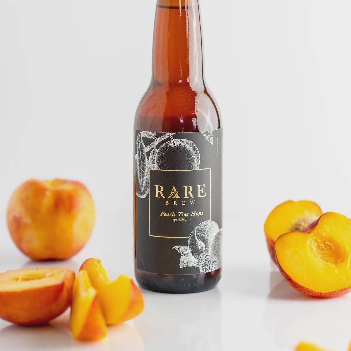 Rare Brew Peach Tree Hops Sparkling Tea - 12oz Bottle