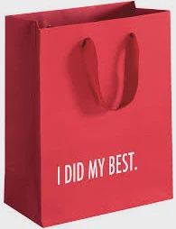Did My Best (Red) - Christmas Gift Bag