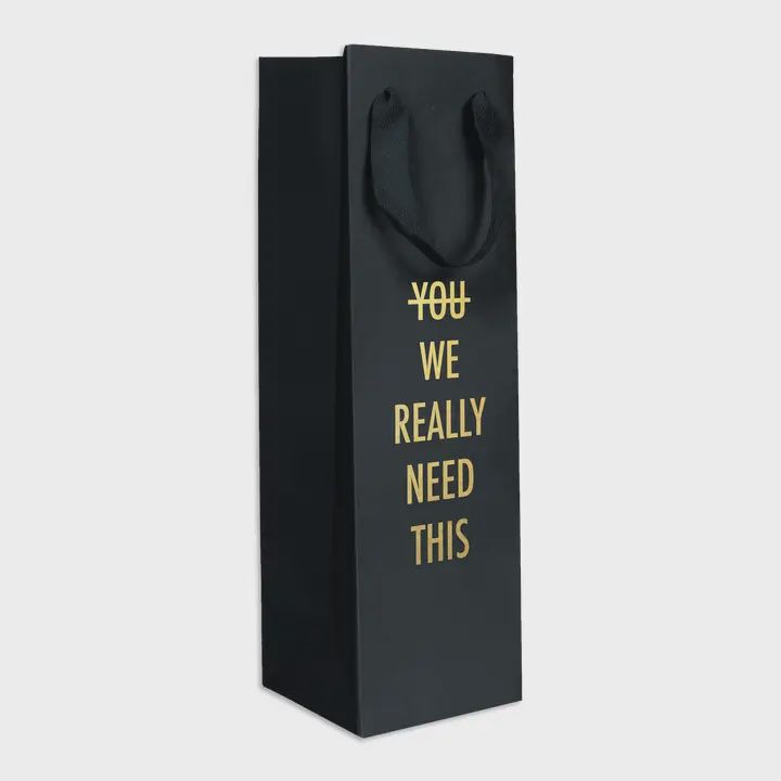 We Need This - Wine Bag (Black)