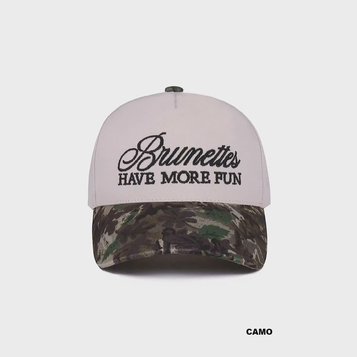 Brunettes Have More Fun Hat (Camo)