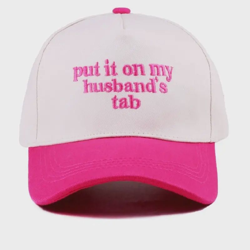 put it on my husband's tab Hat (Pink)