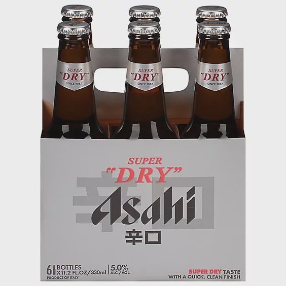Asahi Super Dry Beer Bottles - 6-12 Fl. Oz. Asahi Super Dry Beer Bottles - 6-12 Fl. Oz.