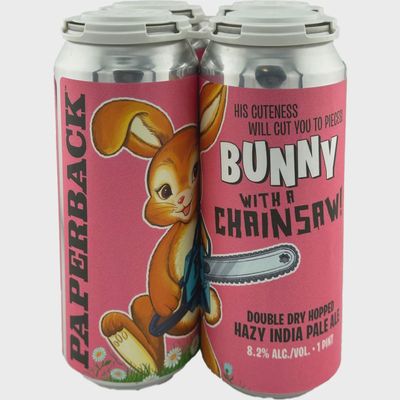 Paperback Bunny With A Chainsaw Hazy IPA 4pk Cans