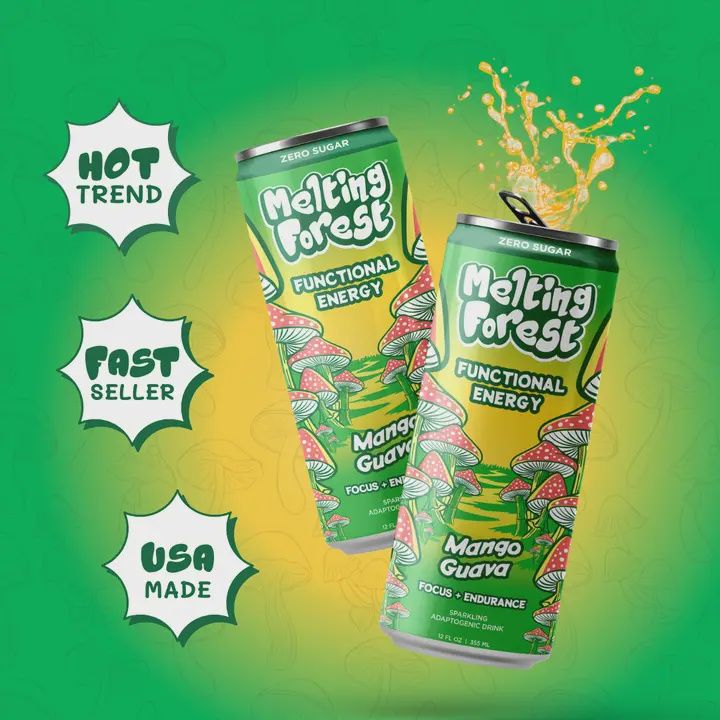 Melting Forest | Mushroom Energy Drink | Mango Guava | Adaptogen