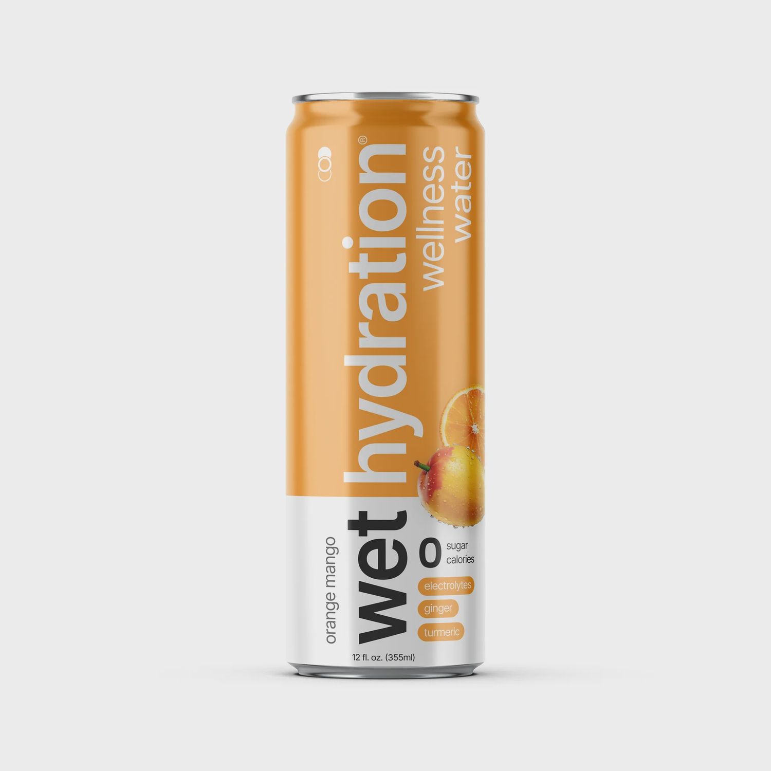 Wet Hydration Wellness Water 12oz Can - Orange Mango