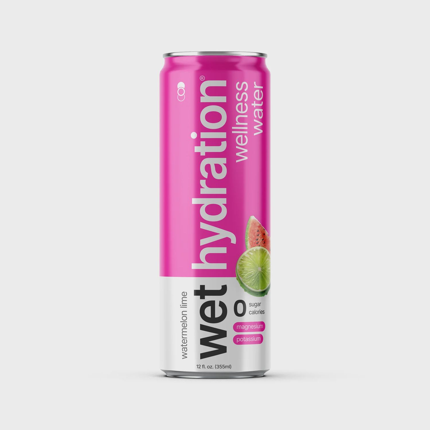 Wet Hydration Wellness Water 12oz Can - Watermelon Lime