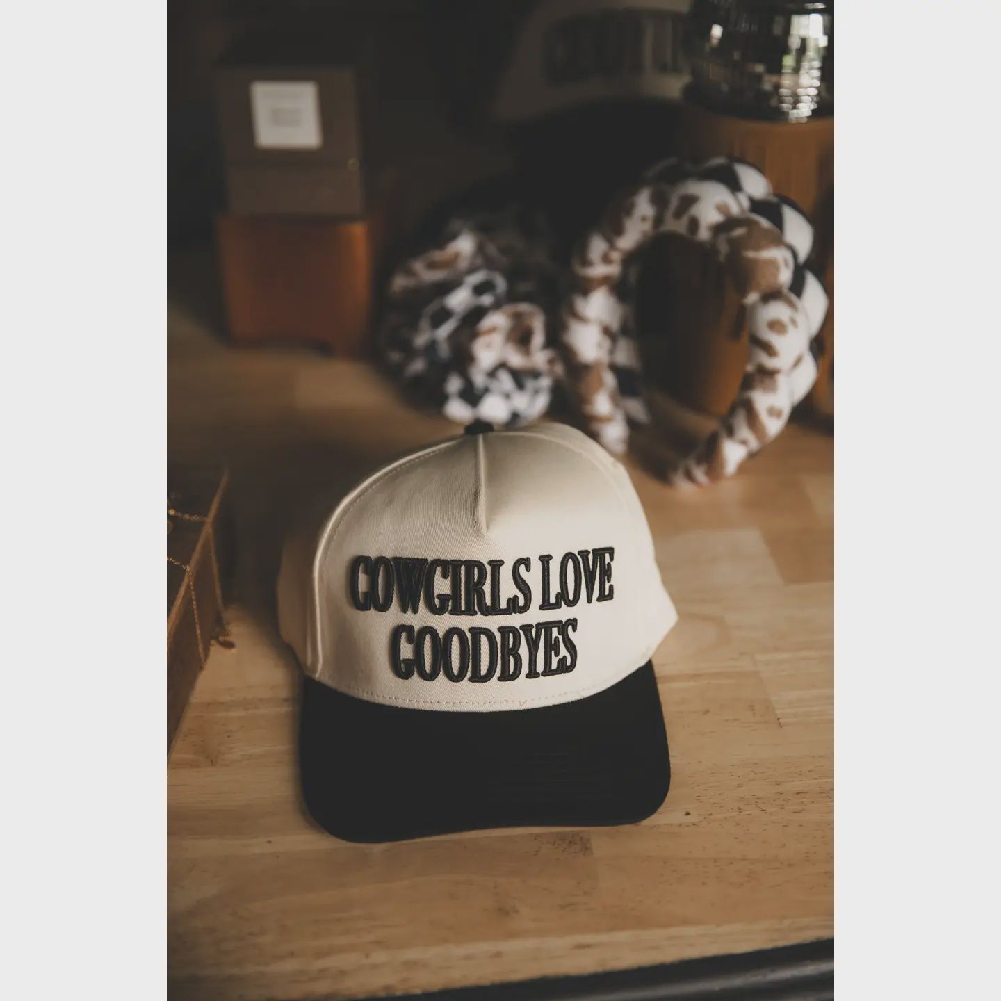 Cowgirls Love Goodbyes Trucker Hat