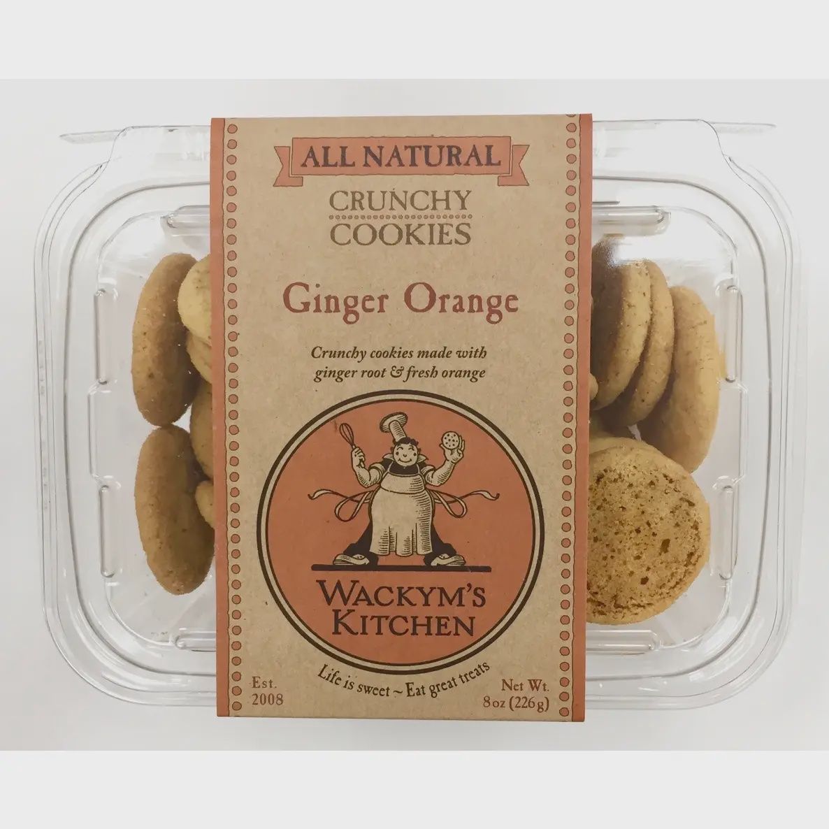 Wackym's Kitchen Crunchy Cookies - Ginger Orange
