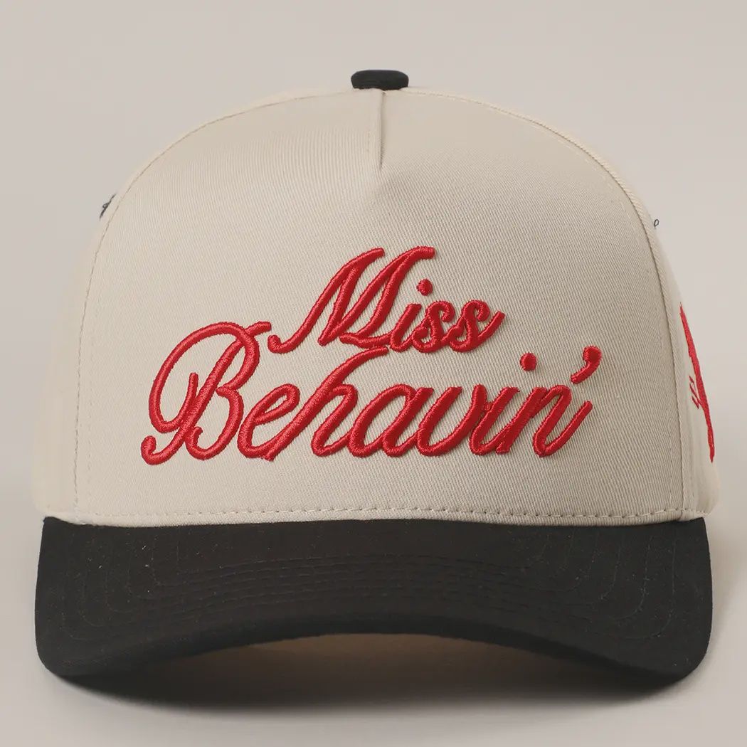 Miss Behavin' Embroidered Two-Tone Trucker Hat