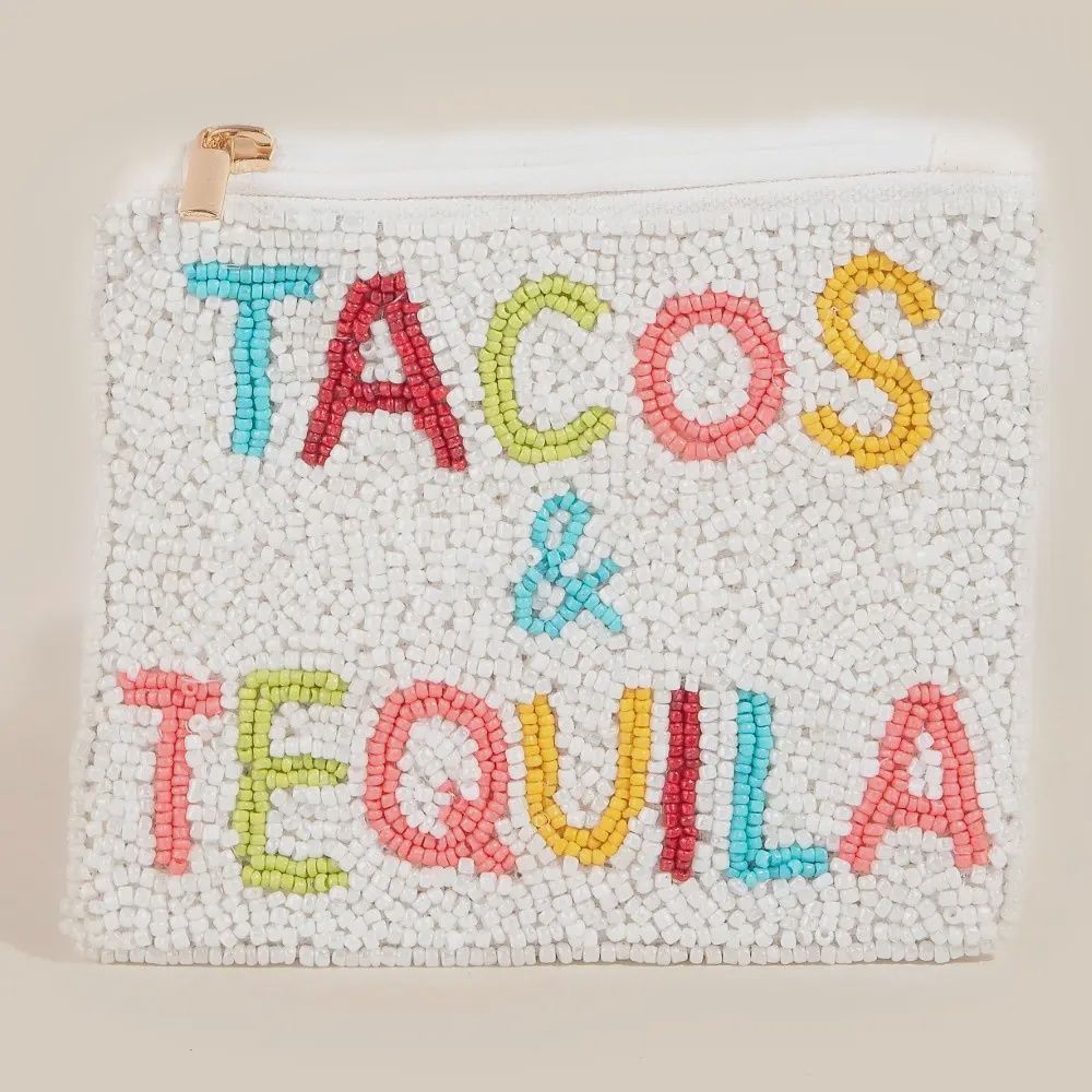 Beaded Tacos And Tequila Coin Purse