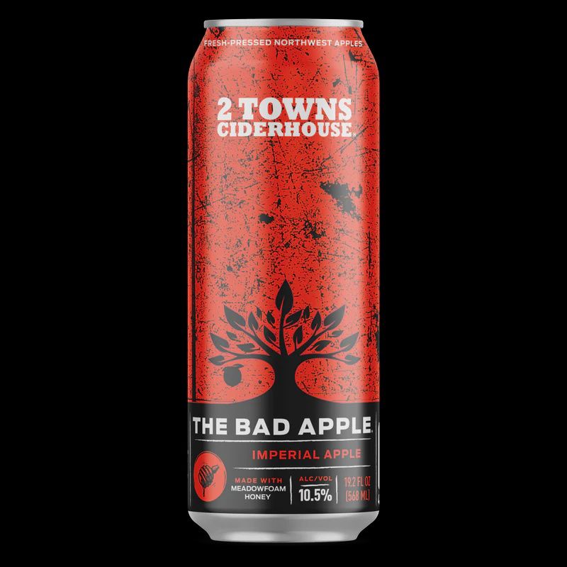 2 Towns "The Bad Apple" Imperial Hard Cider 19.2oz Can