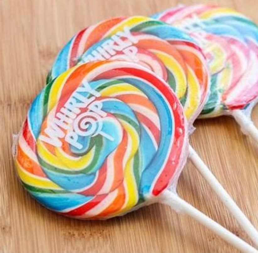 O'Shea's Whirly Pop Nostalgic Rainbow Lollipop 3 Inch
