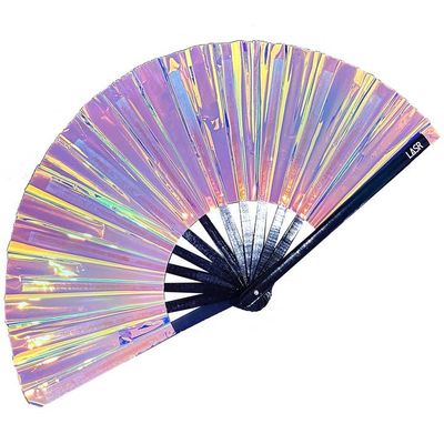 Electric Storm Iridescent Fluid Rave Fan