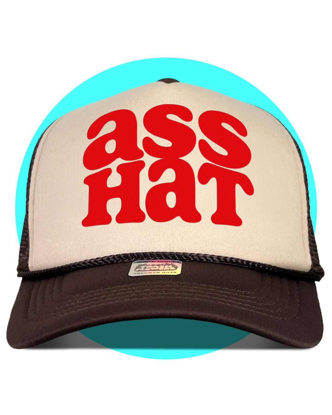Trash Flowers Ass Hat Trucker Hat - Brown / Tan