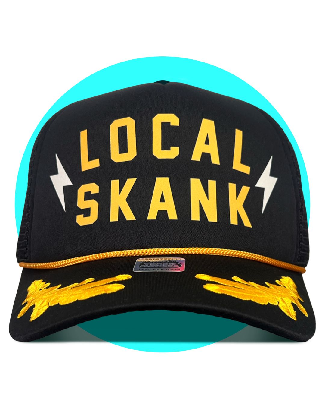 Trash Flowers Local Skank Captain Trucker Hat - Black