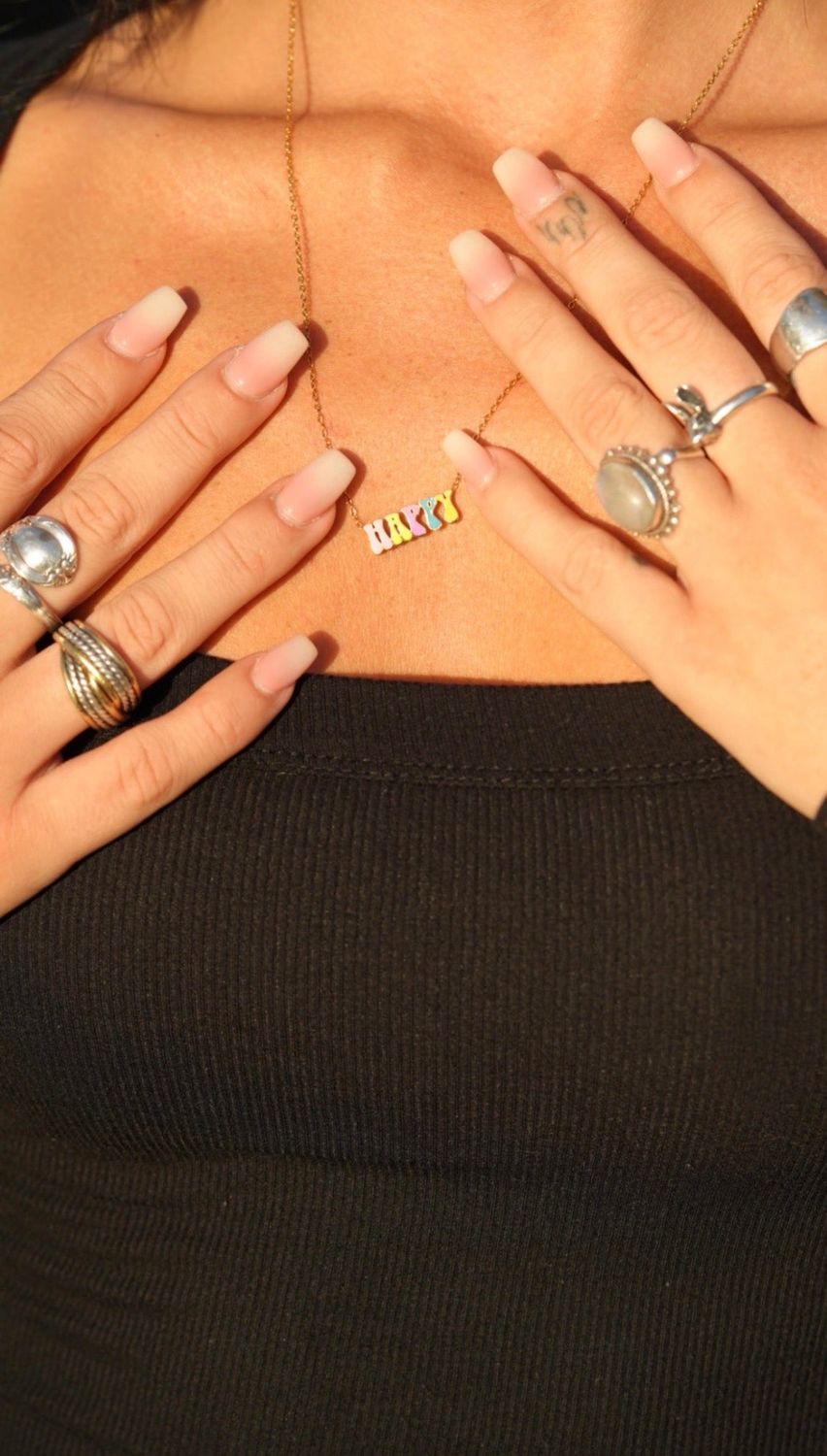 Happy Caps Necklace - Multicolored