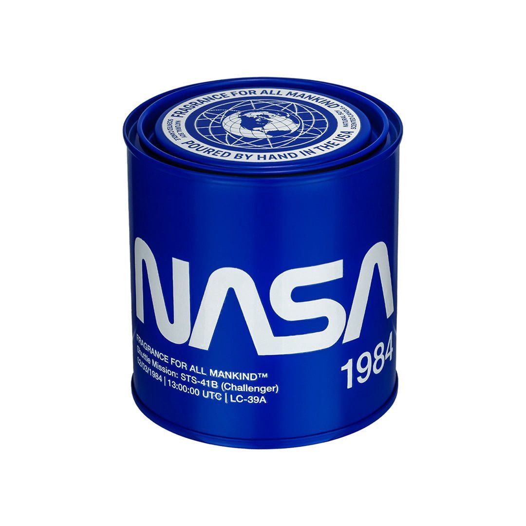 NASA 1984 Blue and White Jar Candle