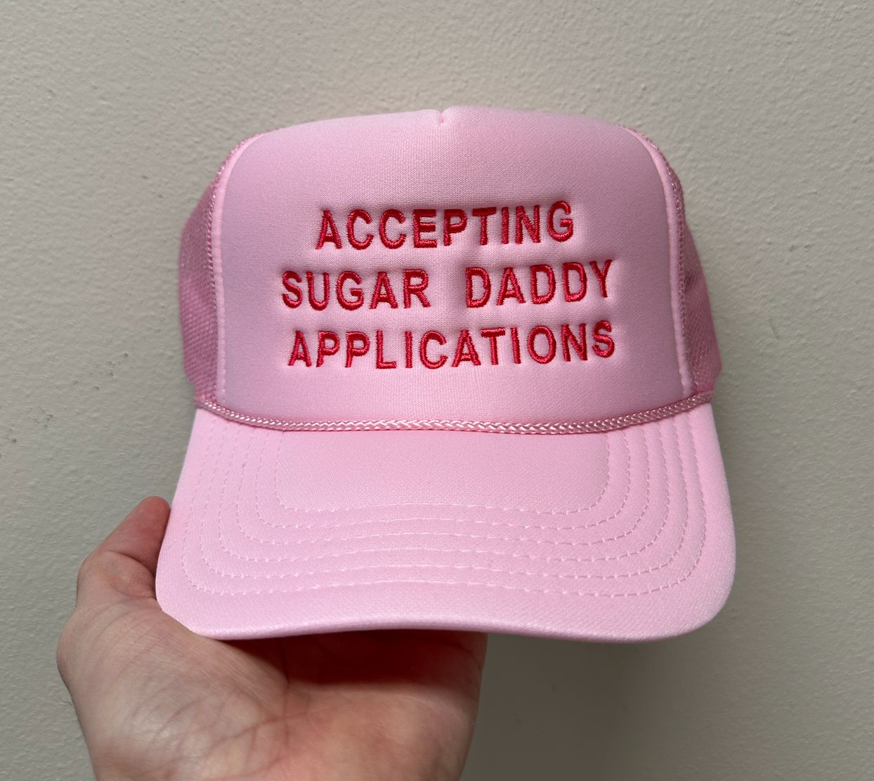 Happy Hour - Pink Sugar Daddy Trucker hats