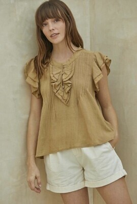 .By Together Dark Tan Blouse