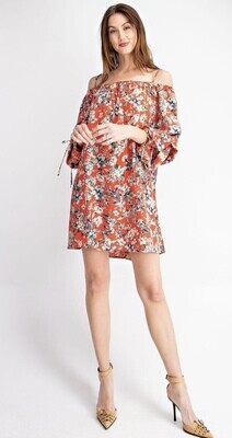 .Coral Multi dress by Easel
