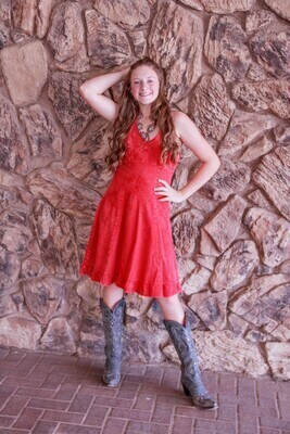 .Scully Red Barn Halter dress