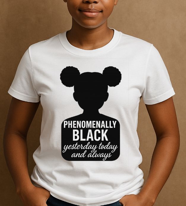 Phenomenally Black T-Shirt – Youth Silhouette Edition