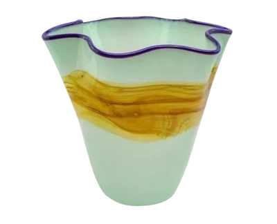 Mint Chisos Wavy Vase