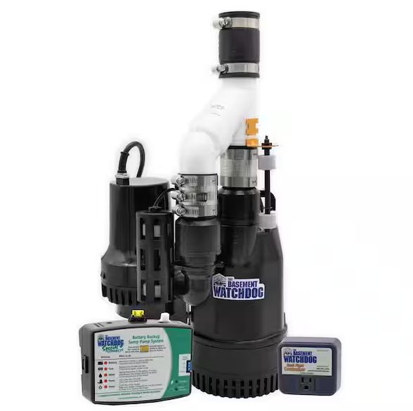 Watchdog Big Combo Connect Sump Pump System, 1/2 HP, Battery Backup