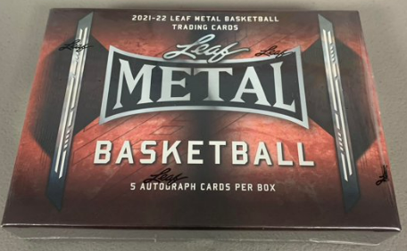 2021-22 Leaf Metal Basketball 5 Auto Hobby Box