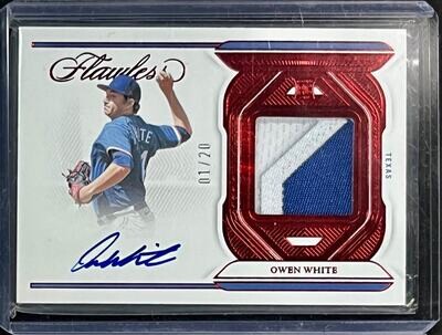 2023 Owen White #FSWOW Flawless Autographed RPA Rookie Patch #1/20