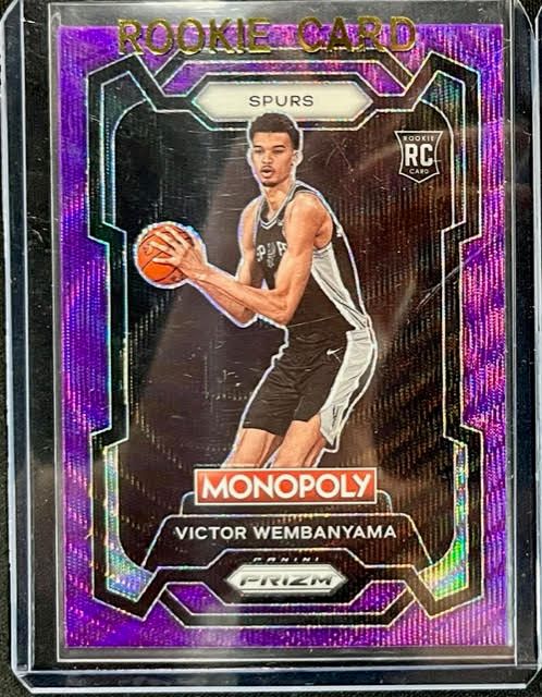 2023-24 Victor Wembanyama #81 Prizm Monopoly Purple Rookie RC